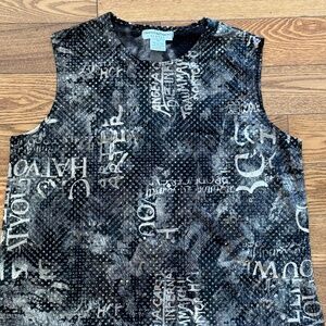 Y2K edgy sequin tank top